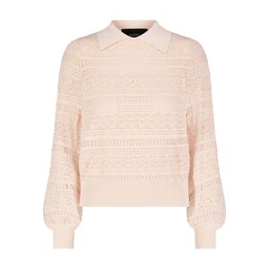 Aleeza Paris Oxford Knit Top In Blush
